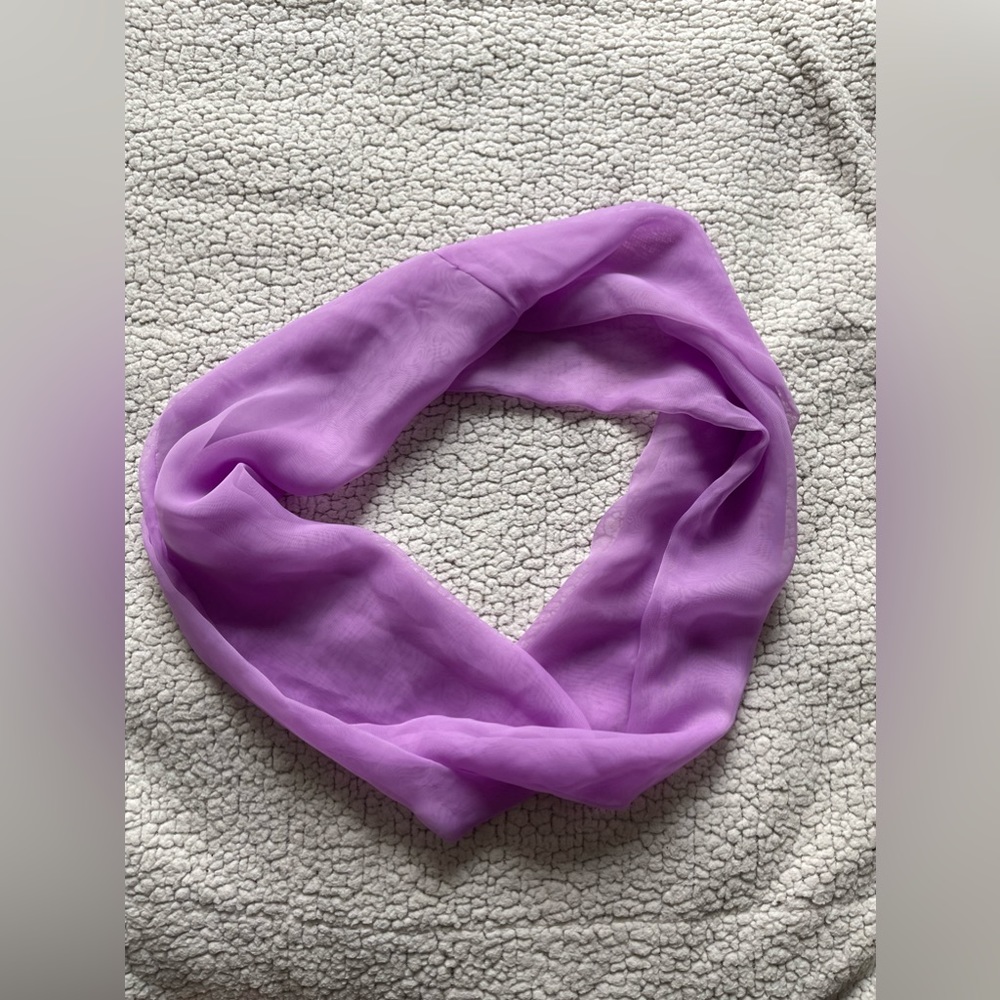 Sheer Purple Infinity Scarf